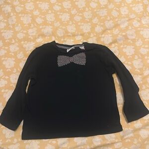 Zara baby top 18-24 months black bowtie